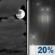 Tonight: A slight chance of rain after 2am. Mostly cloudy, with a low around 52. South southwest wind 8 to 14 mph. Chance of precipitation is 20%. Tonight: Mostly Cloudy then Slight Chance Light Rain